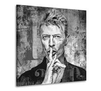 Kunstgestalten24 David Bowie Black Impression sur toile Motif musique abstraite Décoration murale XXL Décoration murale Tableau moderne Art Image d'art sur toile de qualité supérieure