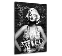 Kunstgestalten24 Marilyn Monroe Get Wild Pop Art Tableau sur toile pour salon Décoration murale XXL Images modernes Impression d'art de qualité supérieure