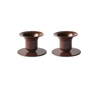 KunstIndustrien, Lot de 2 bougeoirs marron foncé The Bell