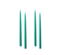 Kunstindustrien® Lot de 4 bougies coniques, fabriquées au Danemark, 42 couleurs disponibles, sans gouttes et sans fumée, bougies de table longue durée de combustion de 15 heures, bougies non parfumées