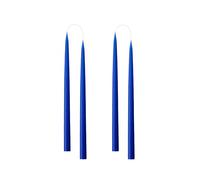 Kunstindustrien Lot de 4 bougies coniques, fabriquées au Danemark, 42 couleurs disponibles, sans gouttes et sans fumée, bougies de table longue durée de combustion de 15 heures, bougies non parfumées
