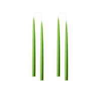 Kunstindustrien Lot de 4 bougies coniques, fabriquées au Danemark, 42 couleurs disponibles, sans gouttes et sans fumée, bougies de table longue durée de combustion de 15 heures, bougies non parfumées