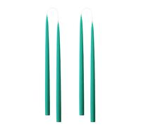 Kunstindustrien, Lot de 4 bougies de couleur turquoise, 100 % paraffine uniquement.