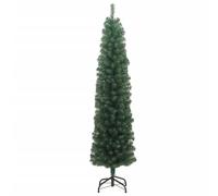 kunstkerstbomen - VDXL Kunstkerstboom met standaard smal 210 cm PVC groen - 210 cm - Groen