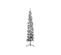 vidaXL Demi Sapin de Noël Artificiel Mince avec Neige Floquée Arbre de Noël Décoration de Vacances Ornement de Noël 344606