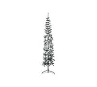 vidaXL Demi Sapin de Noël Artificiel Mince avec Neige Floquée Arbre de Noël Décoration de Vacances Ornement de Noël 344608