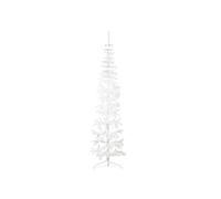 Kunstkerstboom half met standaard smal 210 cm wit344567