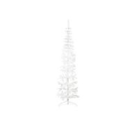 vidaXL Kunstkerstboom half met standaard smal 240 cm wit344568 Blanc G