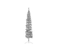 Demi Sapin de Noël Artificiel Mince avec Support Argenté 120 cm Arbre vidaXL