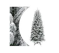 Kunstkerstboom met sneeuw 240 cm PVC en PE345192