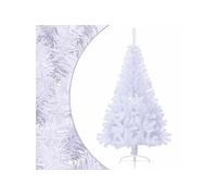 vidaXL Sapin de Noël artificiel moitié avec support blanc 150 cm PVC