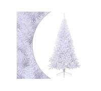vidaXL Sapin de Noël artificiel moitié avec support Blanc 240 cm PVC