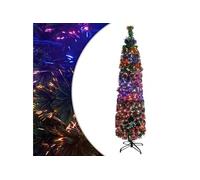 vidaXL Arbre de Noël artificiel mince et support 120 cm Fibre optique