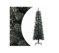 Sapin d'extérieur vidaXL Sapin de Noël artificiel mince avec support Vert 150 cm PVC