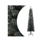 vidaXL Sapin de Noël artificiel mince avec support Vert 180 cm PVC Vert