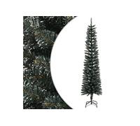 Kunstkerstboom met standaard smal 240 cm PVC groen345187