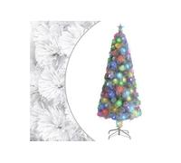 Kunstkerstboom met verlichting 240 cm glasvezel wit328453