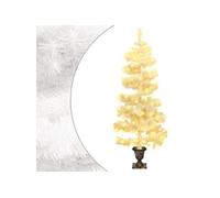 vidaXL Kunstkerstboom met verlichting en pot 120 cm PVC wit344652 Blanc G