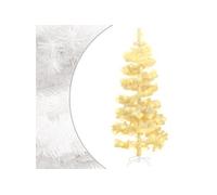 Kunstkerstboom met verlichting en standaard 180 cm PVC wit344654