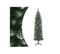 Kunstkerstboom smal met standaard 210 cm PVC345167