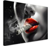 KunstLoft 'Dollar Smoke' Impression sur Toile 100x70 cm Paysage Art Pop Art Mural Moderne pour le Salon, le Bureau et la Chambre à Coucher