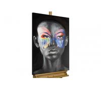 KunstLoft® Peinture acrylique sur toile 'Butterfly Transformation' | 60x90cm