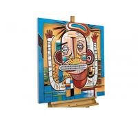 KunstLoft® Peinture acrylique sur toile 'Eccentric Friend' | 80x80cm