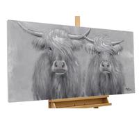 KunstLoft® Peinture acrylique sur toile 'Through thick and thin' | 120x60cm
