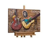 KunstLoft® Tableau en bois 'Cuban Sounds' | 90x60x5cm