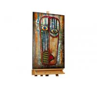 KunstLoft® Tableau métallique 3D 'Mask of Feelings' | 60x90x6cm