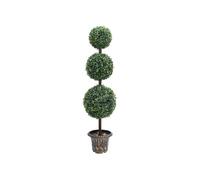 vidaXL Plante de buis artificiel avec pot Forme de boule Vert 118 cm