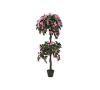 vidaXL Plante artificielle de Rhododendron avec pot 155 cm Vert et rose
