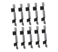 Kuntesetty 10 Connecteurs pour Limons D'escalier, Sangles de Fixation pour échelles de Terrasse, Support En Acier Noir, Professionnel, Réglable pour