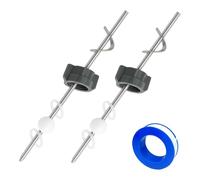 Kuntesetty 2 Pièces Ensemble de Bonde Lavabo Kit D'Axe Sphérique -up Métal Accessoire Remplacement Bouchon Pièce Montage Facile Adapté à L'Entretien Do, avec du ruban adhésif