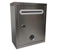 Kuntesetty Boîte Aux Lettres Murale Sécurisée En Métal avec Serrure Boîte à Courriers Verrouillable Coffret à Documents Polyvalent Boîte de Dépôt pour Communauté, 21cmx11cmx27cm