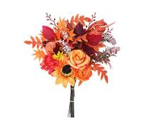 Kuntesetty Bouquet de Fleurs Artificielles D'automne, Composition Florale Automnale, Mariage, Pendaison de Crémaillère, Fête à La Maison, Feuilles D'érab, Style B