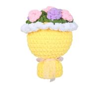 Kuntesetty Bouquet de Fleurs Tricotées, Cadeau de Saint-Valentin, Cadeau pour Une Mère (de La Part de Sa Fille Ou de Son Fils), Anniversaire, Fête Des Professeur, Jaune
