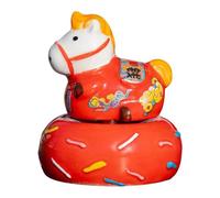 Kuntesetty Figurine Miniature de Cheval, Statuette Animale, Petite Figurine de Cheval En Céramique, Décoration pour Meuble de Table Ou Vitrine, Idéale pour Une F, Rouge