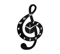 Kuntesetty Horloge Murale en Forme de Note de Musique, décoration Murale légère et silencieuse, Ornement en Acrylique pour la Maison, la Ferme, l'étude, la Salle