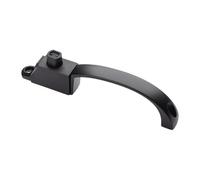 Kuntesetty Loquet à Bouton Poussoir Poignée de Porte Moustiquaire Verrou de Sécurité Accessoire de Fenêtre avec Finition Peinte Élégante Adapté pour Portes et Fe, Noir