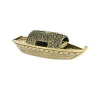 Kuntesetty Porte-bâton D'encens En Laiton, Modèle de Bateau Artificiel, Rétro Créatif, Petite Taille, Modèle de Canoë Portable, Brûleur D'encens pour