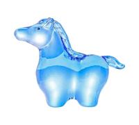 Kuntesetty Statuette Cheval Verre Figurine Animal Miniature Sculpture Décorative Pièce Unique Cadeau Convient Étudiants Amis Famille Bureau Chambre Salon Table, Bleu