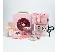 KUNWVLO Cadeau d'anniversaire pour femme, cadeau pour maman, paniers-cadeaux pour femme - Coffret cadeau en flanelle de luxe avec tasse à café | Cadeaux de Noël et de pendaison de crémaillère pour