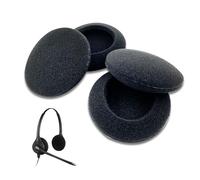 Kunxing Coussinets Oreille pour Casque Logitech - Lot de 4 Paires de Coussinets en Mousse Souple et Respirante pour Casque Audio, Compatibles avec Logitech H330, H340, H390, H600, H609, H760, Noir