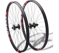 KUNYOS 26 27,5 29 dans Un Ensemble De Roues pour Vélo De Montagne Freins À Disque Moyeu MS pour 12 Vitesses Jante en Aluminium À Double Paroi Axe Traversant 15X100/12X142mm,Noir,27.5inch