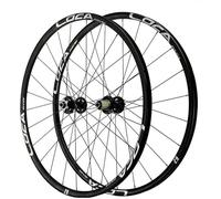 KUNYOS 26 27,5 29 Pouces Ensemble de Roues de VTT Vélo Tout-Terrain Roues à libération Rapide Jante en Alliage Ultra-léger Rayon Plat Moyeu pour Cassette 8-12 Vitesses Frein à Disque,Noir,29inch