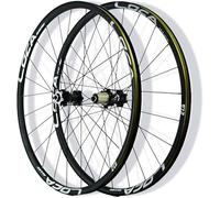 KUNYOS 26/27,5/29 Pouces Ensemble De Roues VTT Libération Rapide Roues Avant Et Arrière Jantes en Alliage D'aluminium Frein À Disque Moyeu 24H pour Vitesses 8/9/10/11/12,Noir,29inch