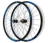 KUNYOS 26/27.5/29IN Mountain Bike Wheelset Quick Release Front and Rear Wheels Aluminum Alloy Rims Disc Brake 24H Hubs for 8/9/10/11/12 Speed,Bleu,27.5inch