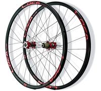 KUNYOS 26/27.5/29IN Mountain Bike Wheelset Quick Release Front and Rear Wheels Aluminum Alloy Rims Disc Brake 24H Hubs for 8/9/10/11/12 Speed,Rouge,26inch