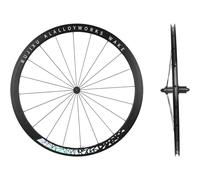 KUNYOS 30/40/50Mm Jantes De Vélo 700C Vélo De Course Avant Arrière Kit C/V/Frein sur Jante Alliage D'aluminium Blocage Rapide Kit De Roues 7/8/9/10/11/12Vitesses Cassette Avant ,Color,50mm